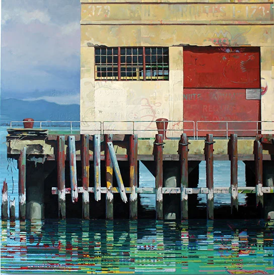 Catherine Mackey, "Senescence", 60"x60", mixed media on panel