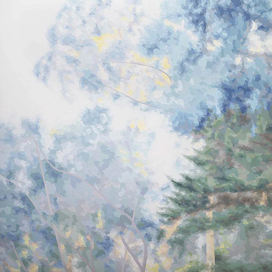 Elaine Coombs, "Summer's Song", 48"x48", acrylic on canvas over panel
