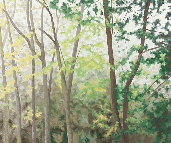 Elaine Coombs, "Let Go the Light", 40"x48", acrylic on canvas
