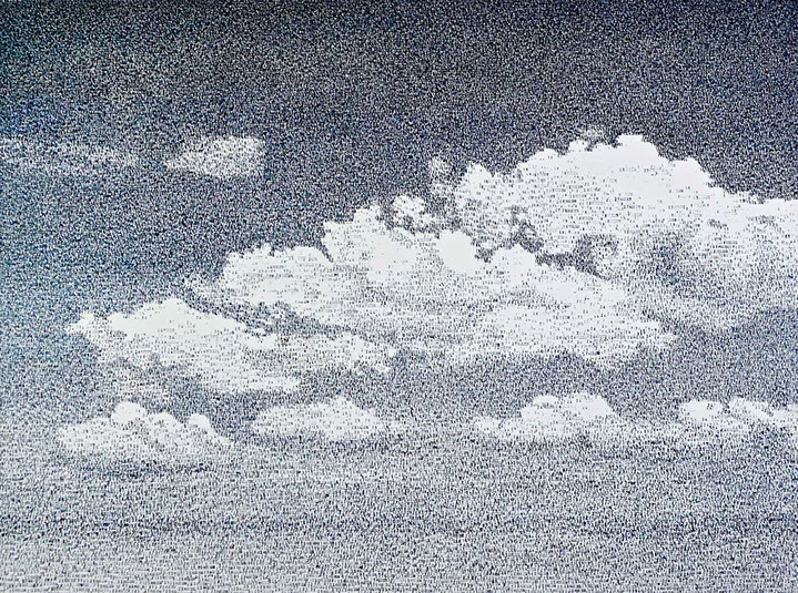 Federico Pietrella "Dal 14 al 27 Maggio", 56"x75", ink on canvas