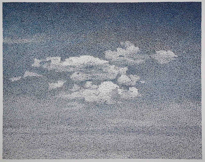 Federico Pietrella "From 28 February to 25 March 2018", 58"x74", ink on canvas