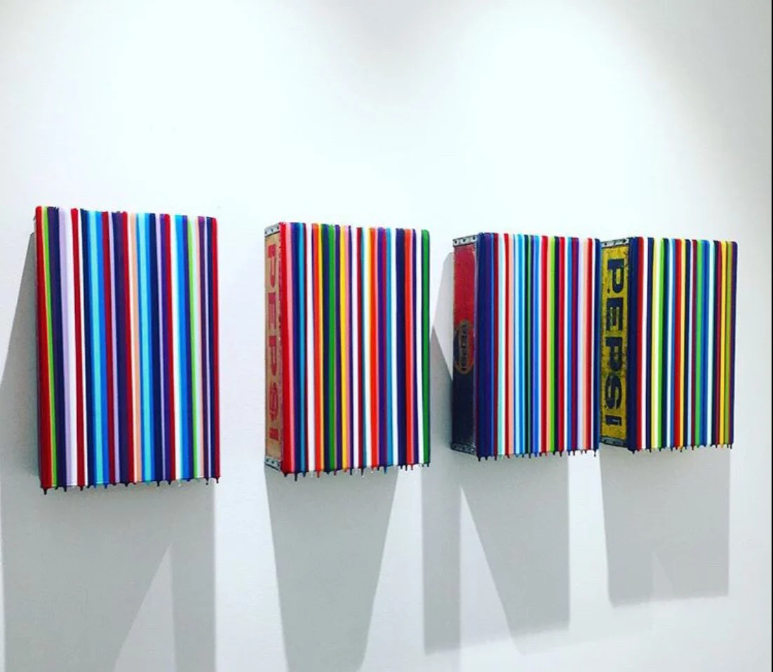 Gian Garofalo, "Soda Pop Series", 18" x 12" each, mixed media on panel