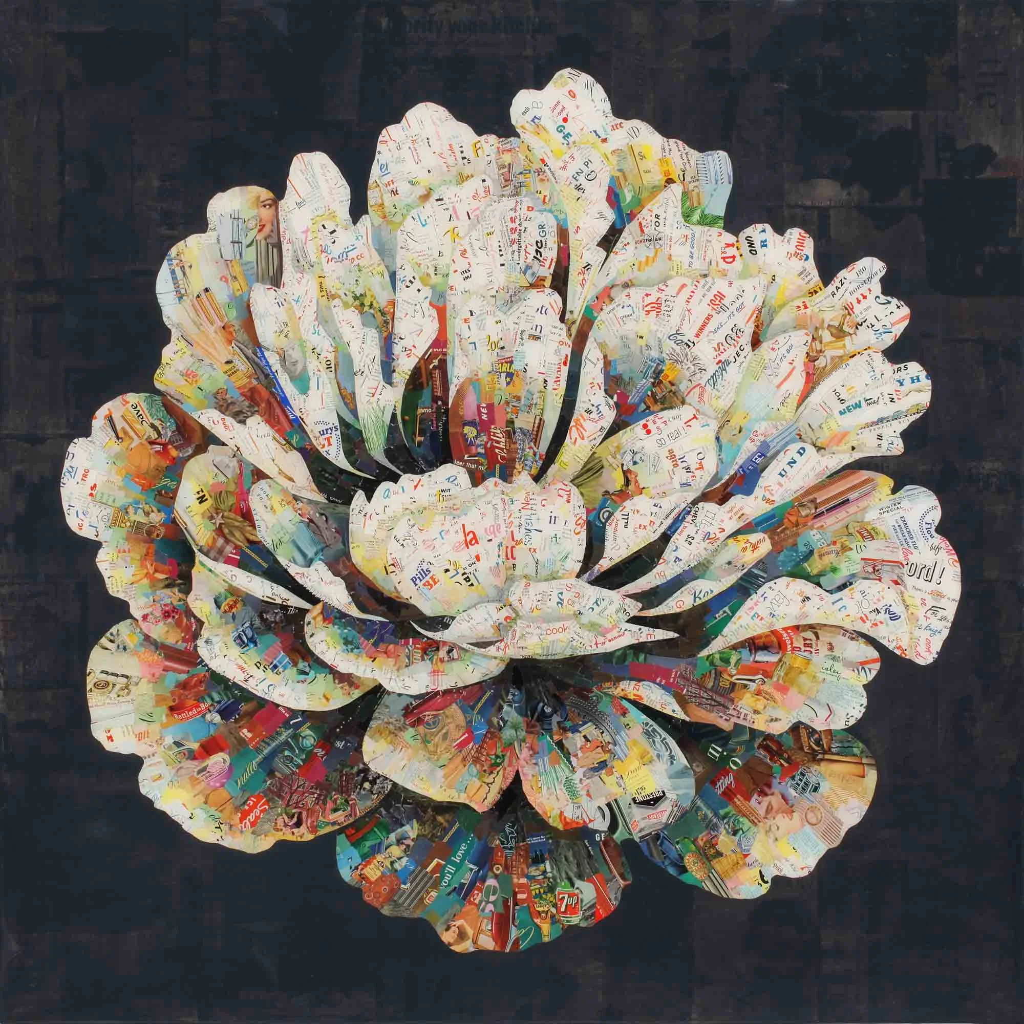 Jay Kelly, "Unforgettable", 48"x48", mixed media on panel