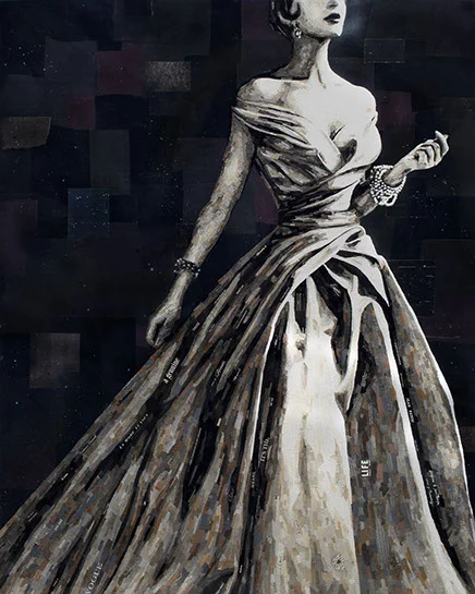 Jay Kelly, "A Genuine", 60"x48", mixed media on panel