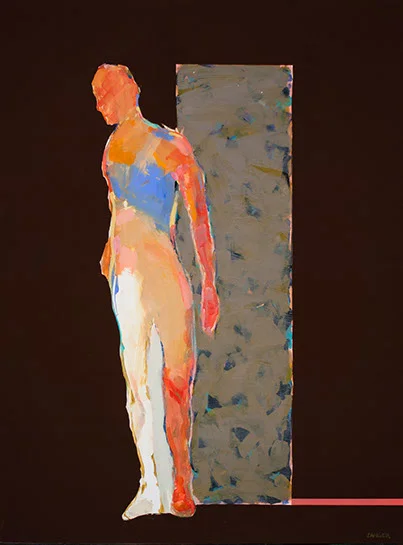 Jean-Claude Langer, "2018_004" 2018, 24"x18", acrylic on panel