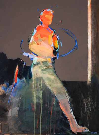 Jean-Claude Langer, "2018_006", 24"x18", acrylic on panel