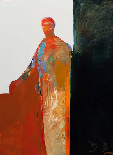 Jean-Claude Langer, "2018_009", 24"x18", acrylic on panel