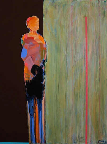 Jean-Claude Langer, "2018_011", 24"x18", acrylic on panel
