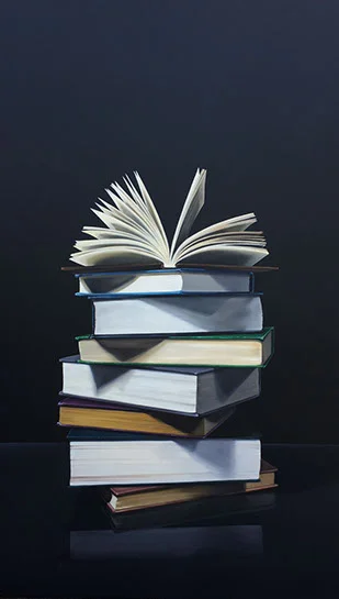 Jeanne Vadeboncoeur, "Pillar of Knowledge", 55"x32", oil on panel