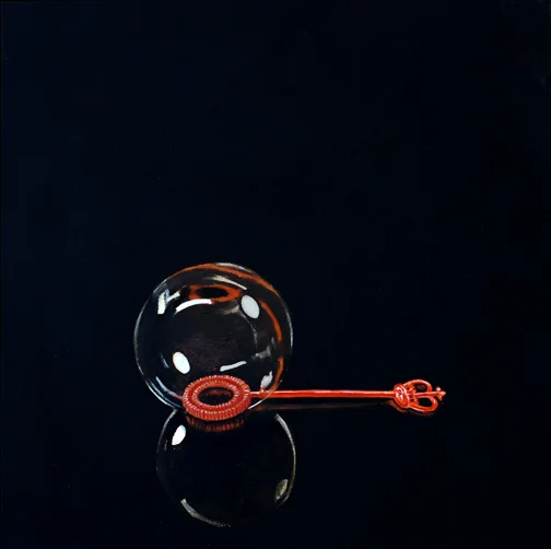 Jeanne Vadeboncoeur, "Caught", 10"x10" oil on panel