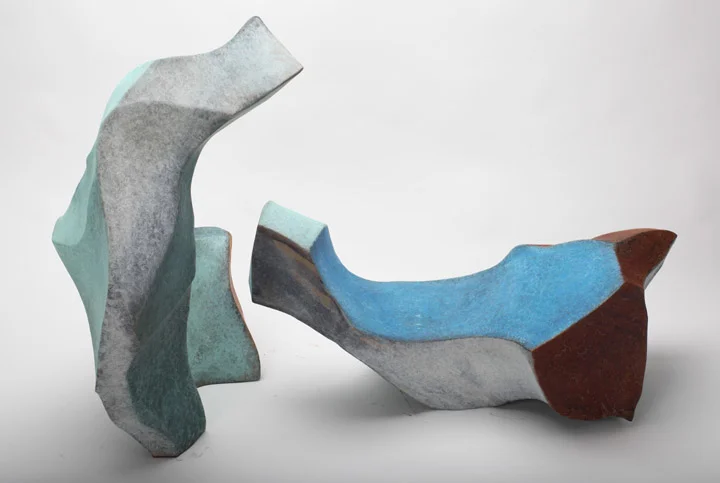 Jon Krawczyk, "Two Blue Dudes", 58"x22"x22", patina bronze