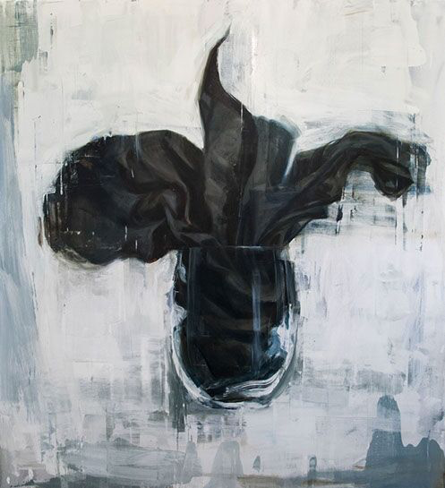 Joseph Adolphe, "Glass Elegy No. 13", 60" x 55", oil on canvas
