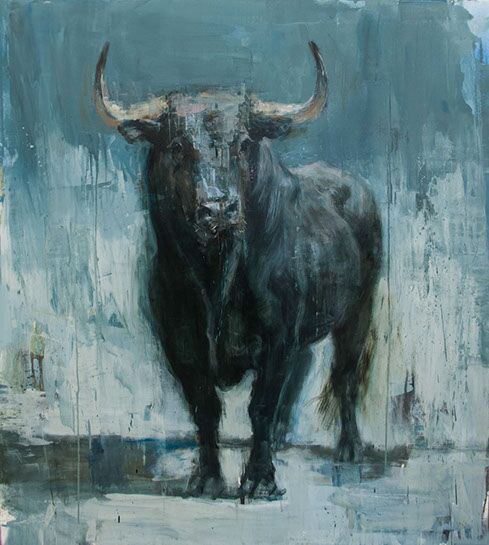 Joseph Adolphe, "Toro Bravo No. 56", 60"x54", oil on canvas