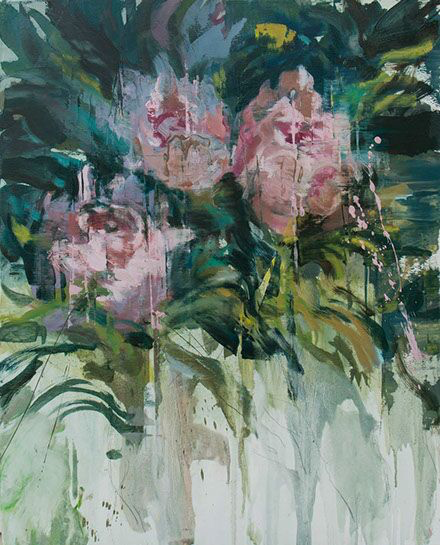 Joseph Adolphe, "Peony No. 1", 36"x29", oil on canvas