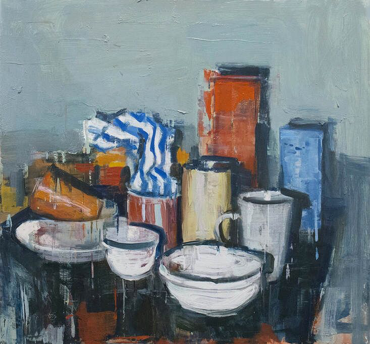 Joseph Adolphe, "Still Life No. 2", 34.5"x37", oil on canvas