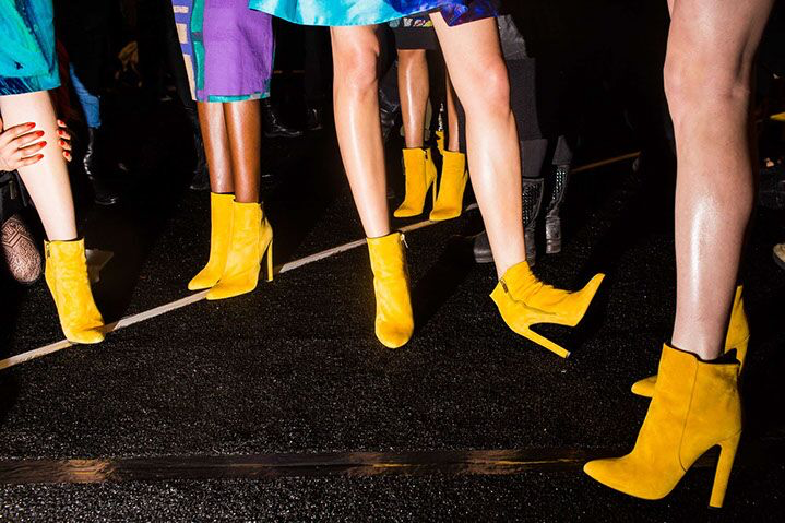 Landon Nordeman, "Desigual Yellow Boots", archival pigment print