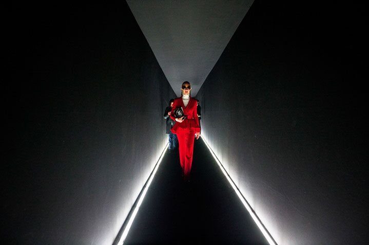 Landon Nordeman, "Balenciaga No. 1 (Red Suit)", archival pigment print