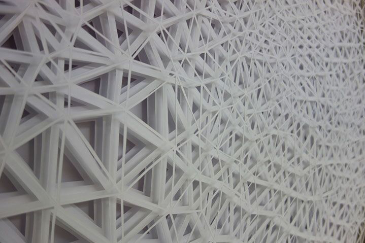 Laura Alexander, detail of previous piece, paper on foam board