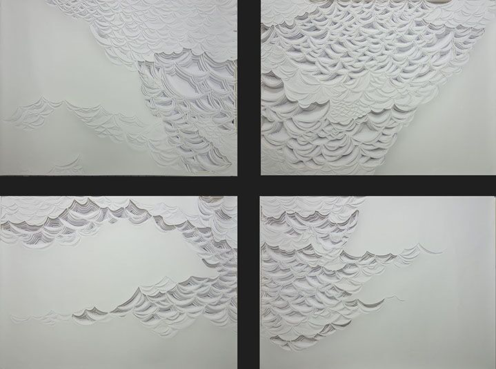 Laura Alexander, "Supercell", 45"x60", paper on foam board