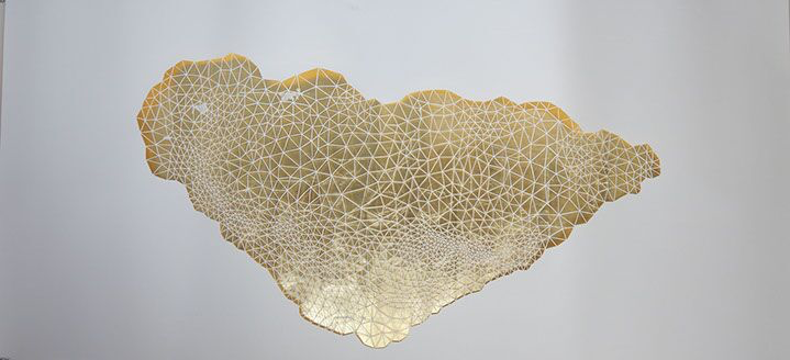 Laura Alexander, "Summer Haze", 44"x96", paper on foam board