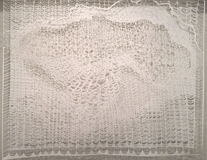 Laura Alexander, "Emergence", 36"x48"x24", paper