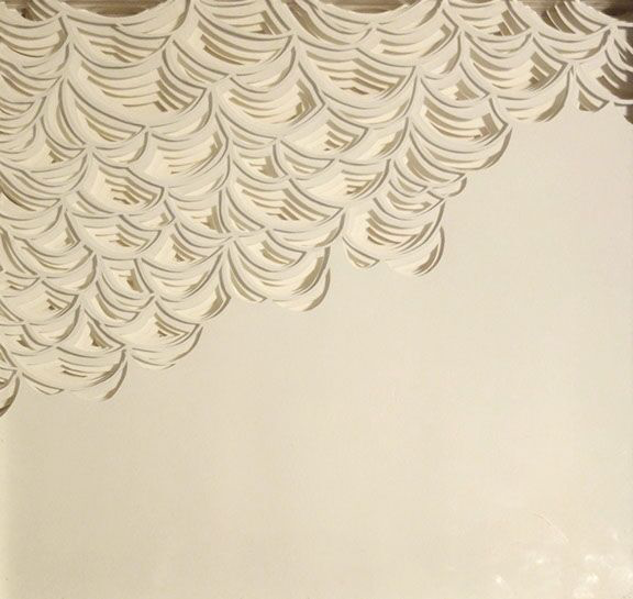 Laura Alexander, "Strata V", 12"x12", paper on foam board