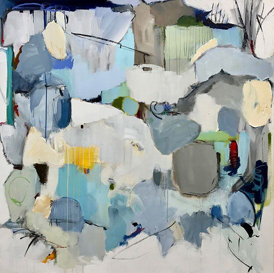 Maria Burtis, "At One Time or Another", 48"x48", acrylic on canvas