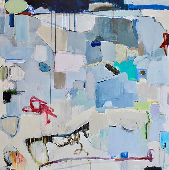 Maria Burtis, "This Just In", 48"x48", acrylic on canvas