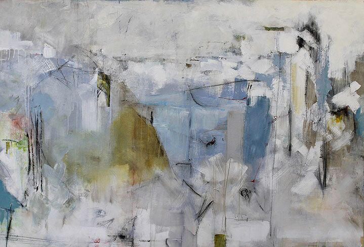 Maria Burtis, "Quarried", 43.5"x64", acrylic on canvas