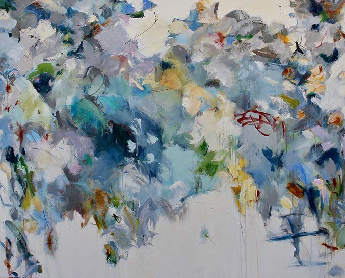 Maria Burtis, "Gray Countenance", 48"x60", acrylic on canvas