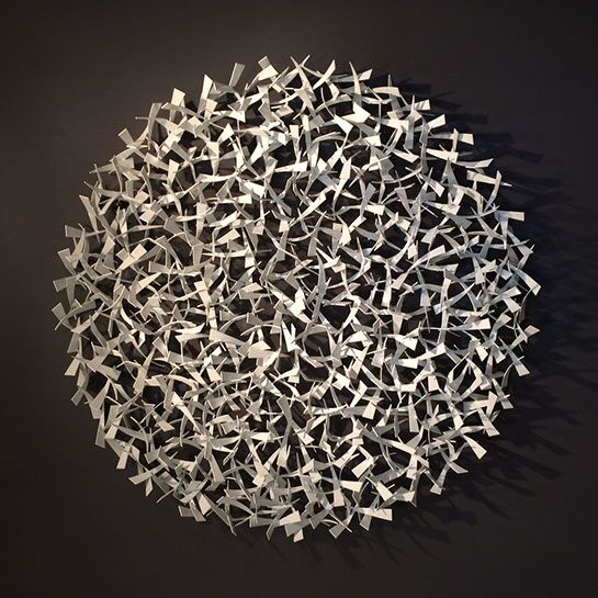 Matt Devine, "Round Resurrection", 48"x48"x6", steel with powder coat paint