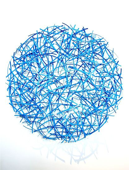 Matt Devine, "One World", 60"x160"x6", steel with powder coat paint