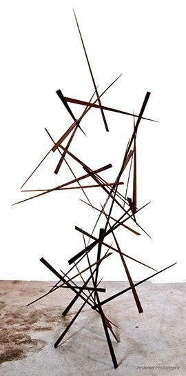 Matt Devine, "Let's Find a Happy Place", 95"x46"x44", steel with patina