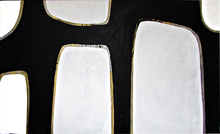 Myke Reilly, "Minopa #8", 36"x60", mixed media on canvas