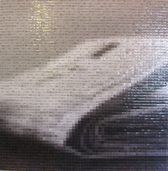 Pamela Stretton, "In Further News", 48"x48", reconstructed inkjet print on foam