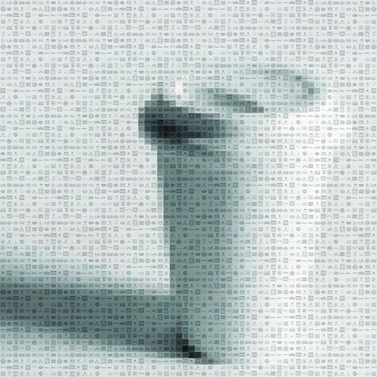 Pamela Stretton, "Flat White", 48"x48", reconstructed inkjet print on foam