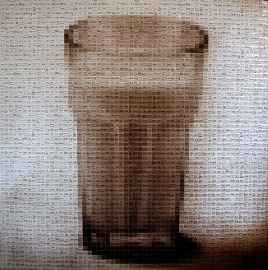 Pamela Stretton, "Fat Free", 48"x48", reconstructed inkjet print on foam