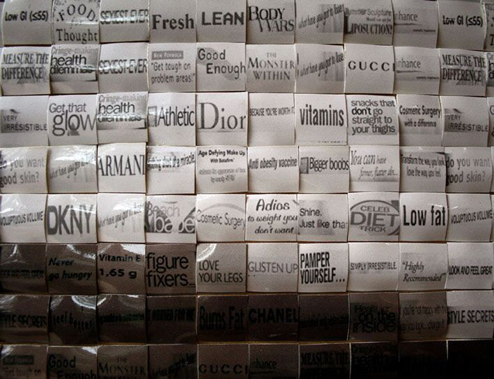 Pamela Stretton, "Consumed" (detail), reconstructed inkjet print on foam