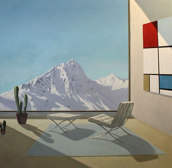 Patrick St. Clair, "Mountain View", 48"x48", oil on canvas