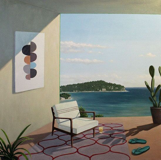 Patrick St. Clair, "Riviera", 48"x48", oil on canvas