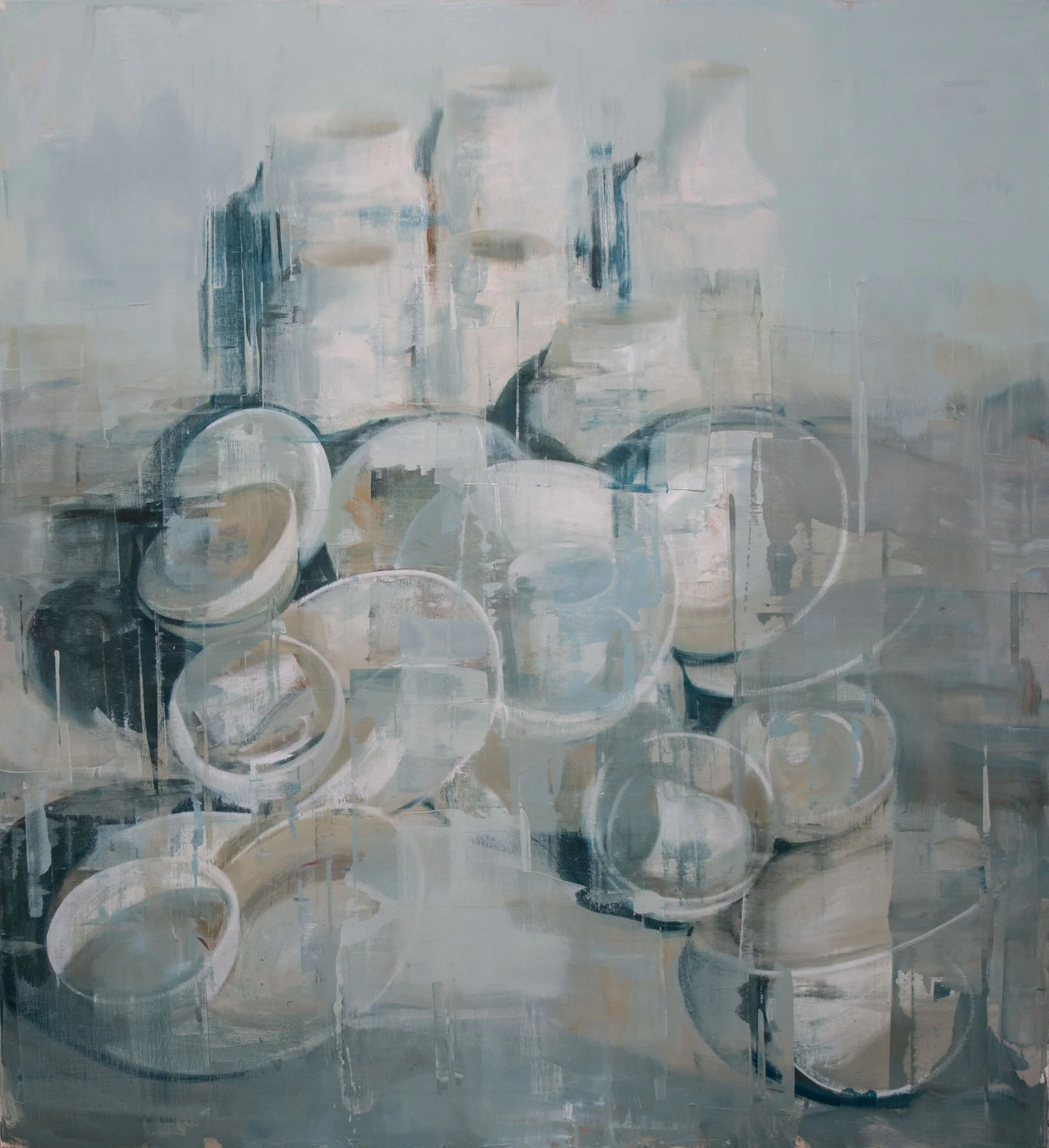 Joseph Adolphe, "Anniversary", 60"x55", oil on canvas