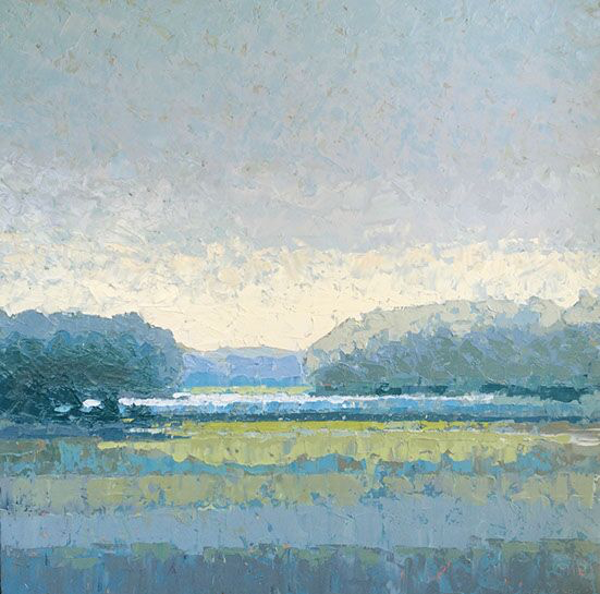 Paul Norwood, "Along the River", 48"x48", oil on canvas