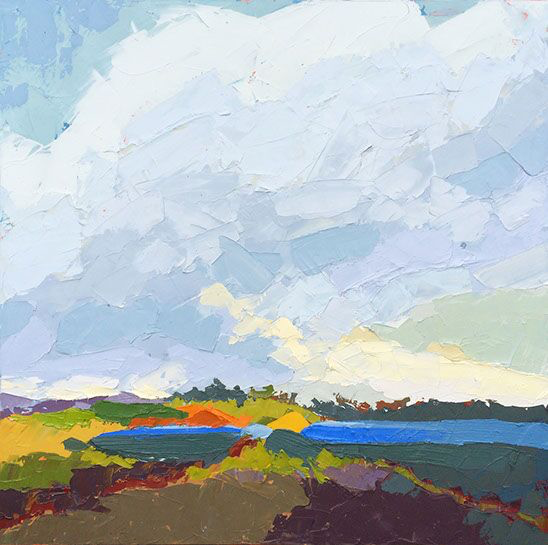 Paul Norwood, "Coastal Hues", 56"x56", oil on canvas