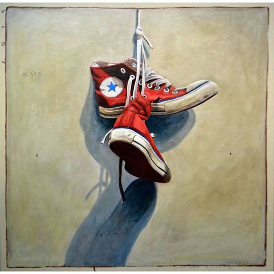 Santiago Garcia, "Converse 519", 36"x36", oil on canvas