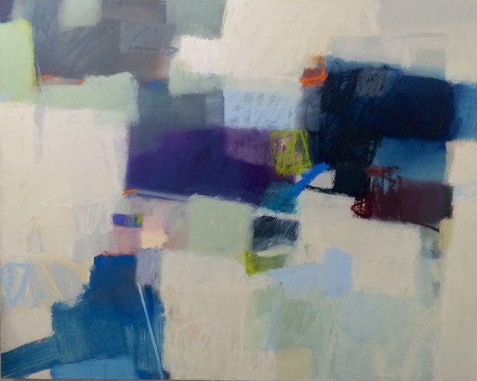 Sharon Paster, "Oscillating", 48"x60", mixed media on canvas