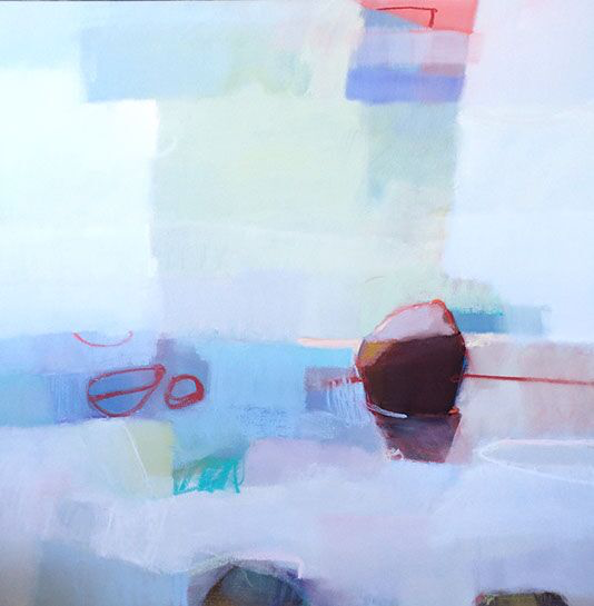 Sharon Paster, "Sunshine", 60"x60", mixed media on canvas