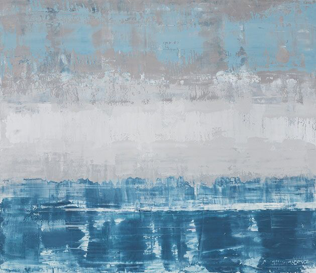 Suzy Barnard, "Silvertone", 44"x51", oil on panel