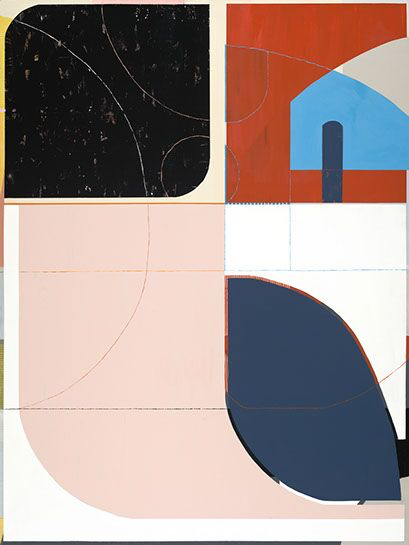 Tricia Strickfaden, "Made in Shade", 48" x 36", mixed media on canvas
