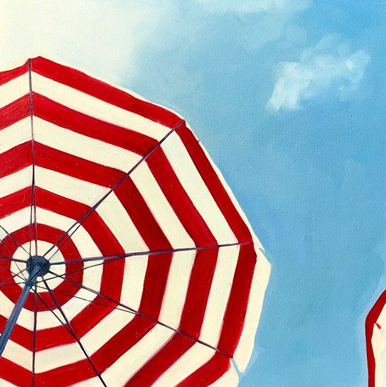 T.S. Harris, "Sky Gazing", 24"x24", oil on canvas