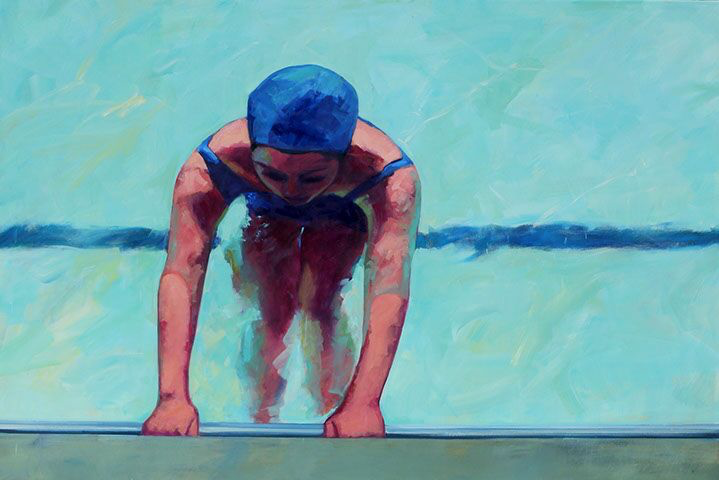 T.S. Harris, "Ready to Push", 48"x72", oil on canvas
